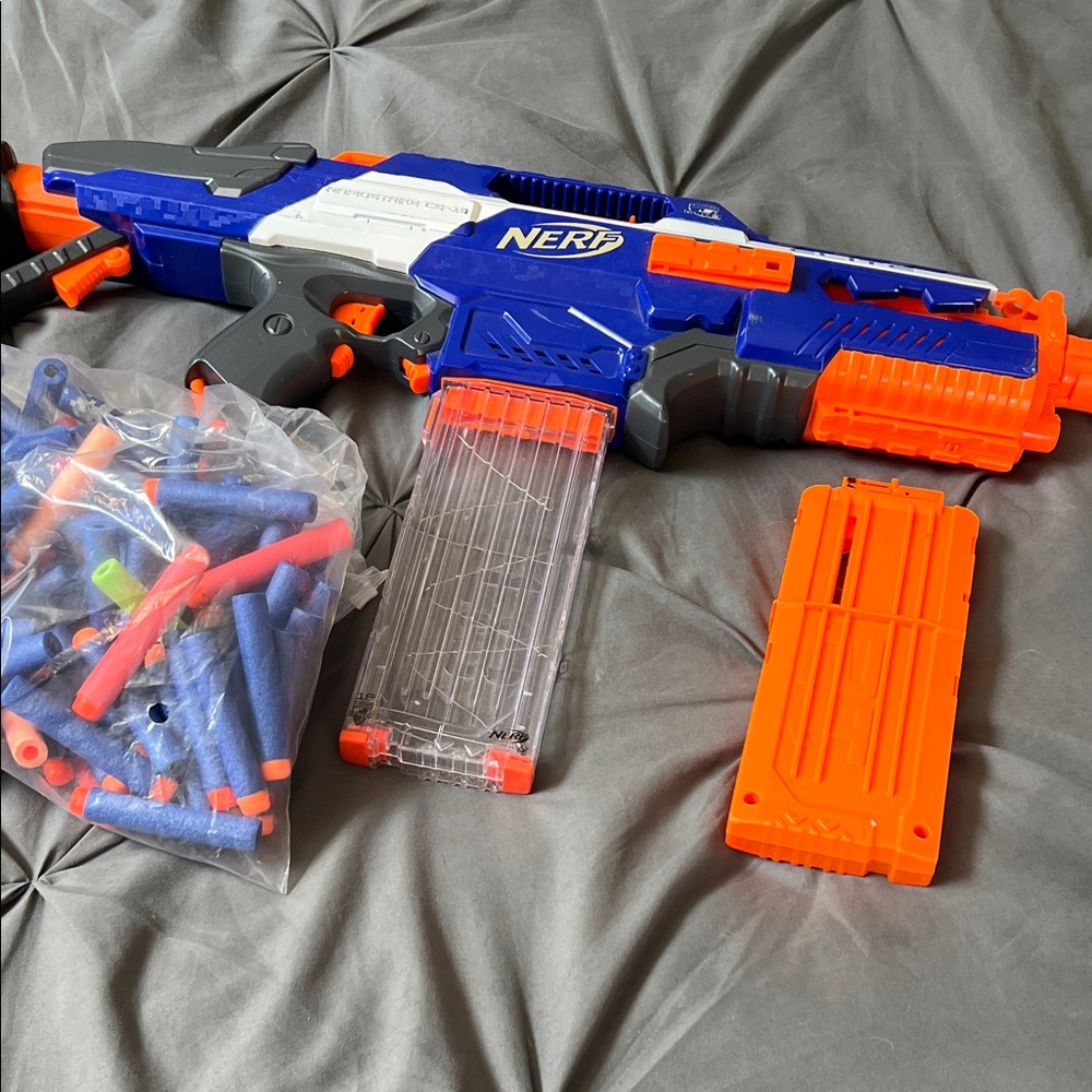 Nerf rapidstrike CS-18 Blue and Orange Blaster Set